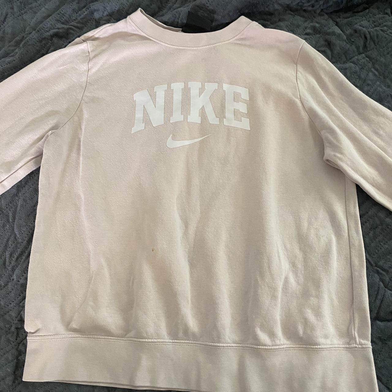 Pink nike sweatshirt. - Depop