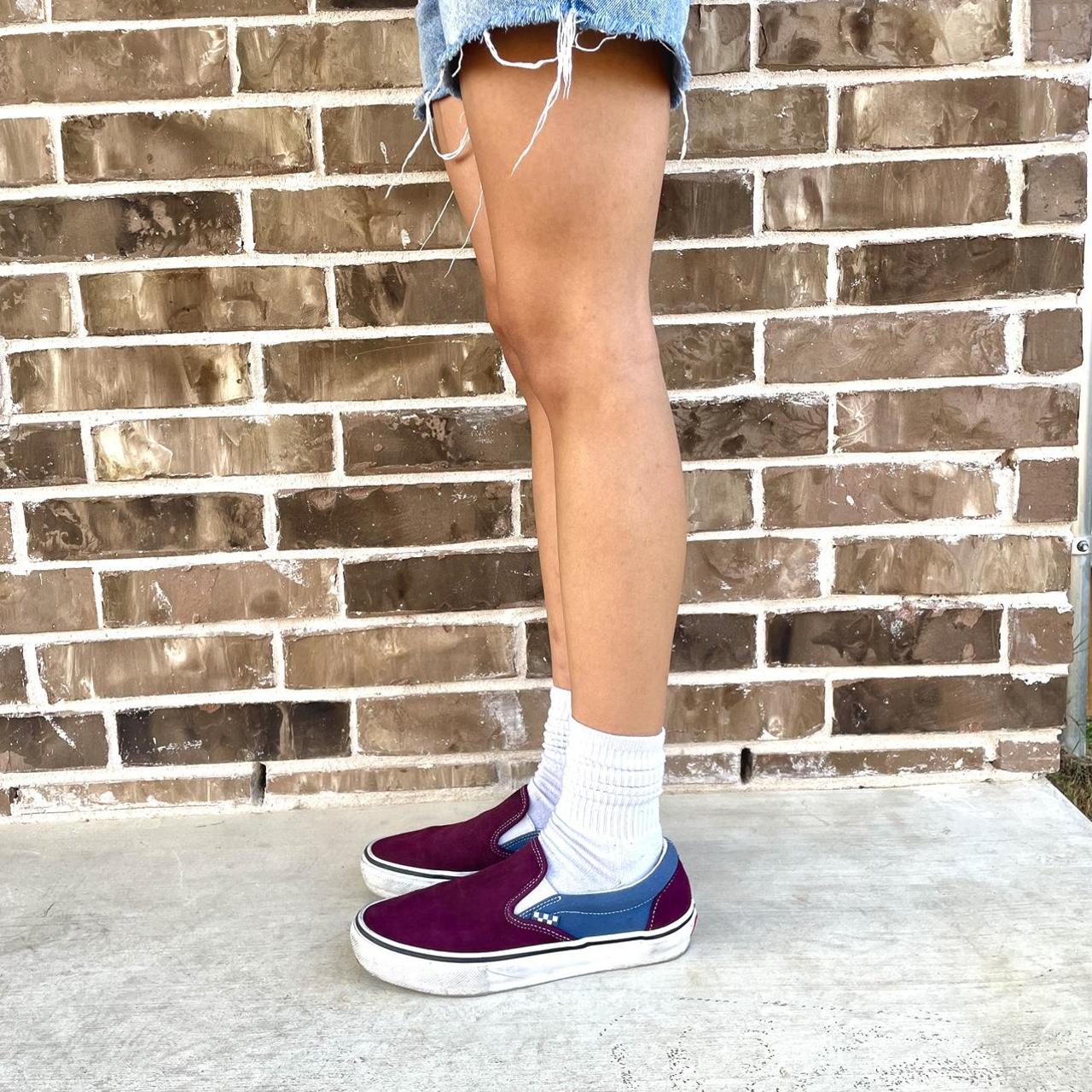 Vans shop slides burgundy