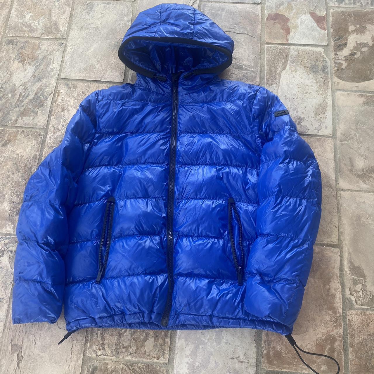 blue micheal kors jacket - Depop