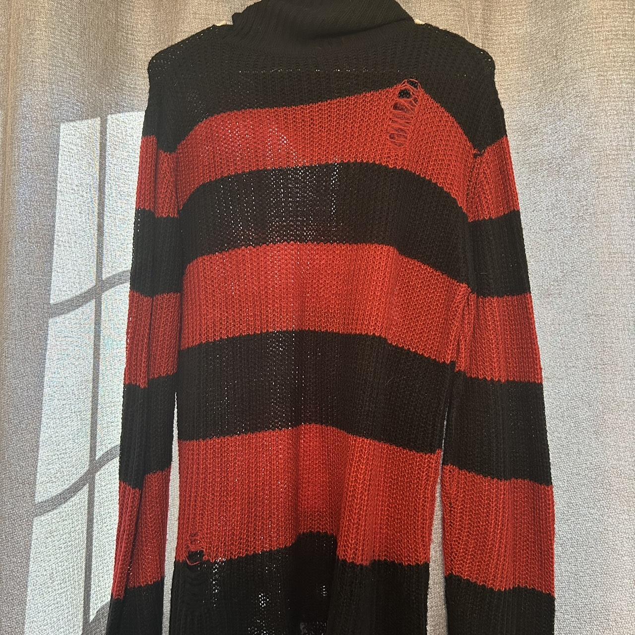 Black and red killstar sweater, it is a turtleneck... - Depop