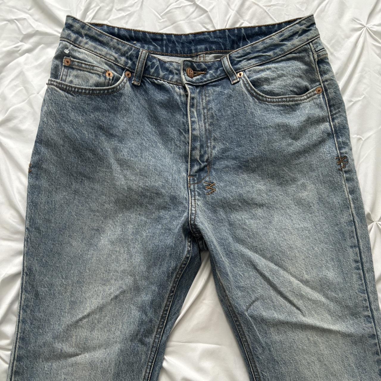 Ksubi Low rise/midrise jeans in washed light blue... - Depop