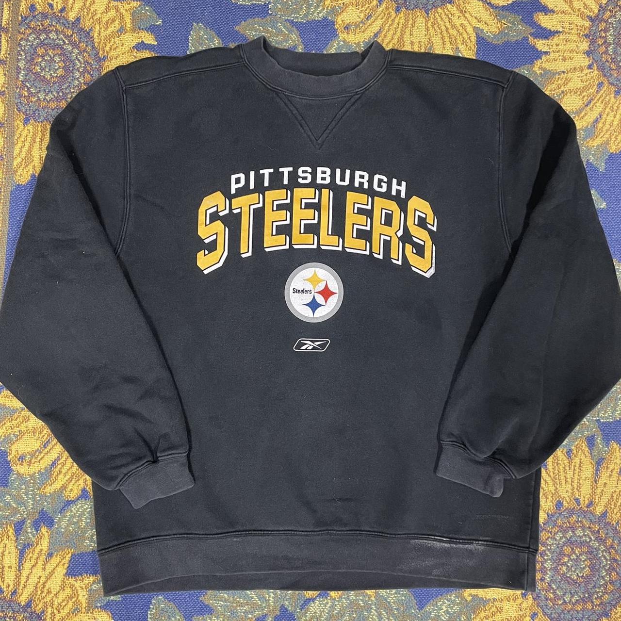 Vintage Pittsburgh Steelers Sweatshirt Crewneck Size XL Gray 