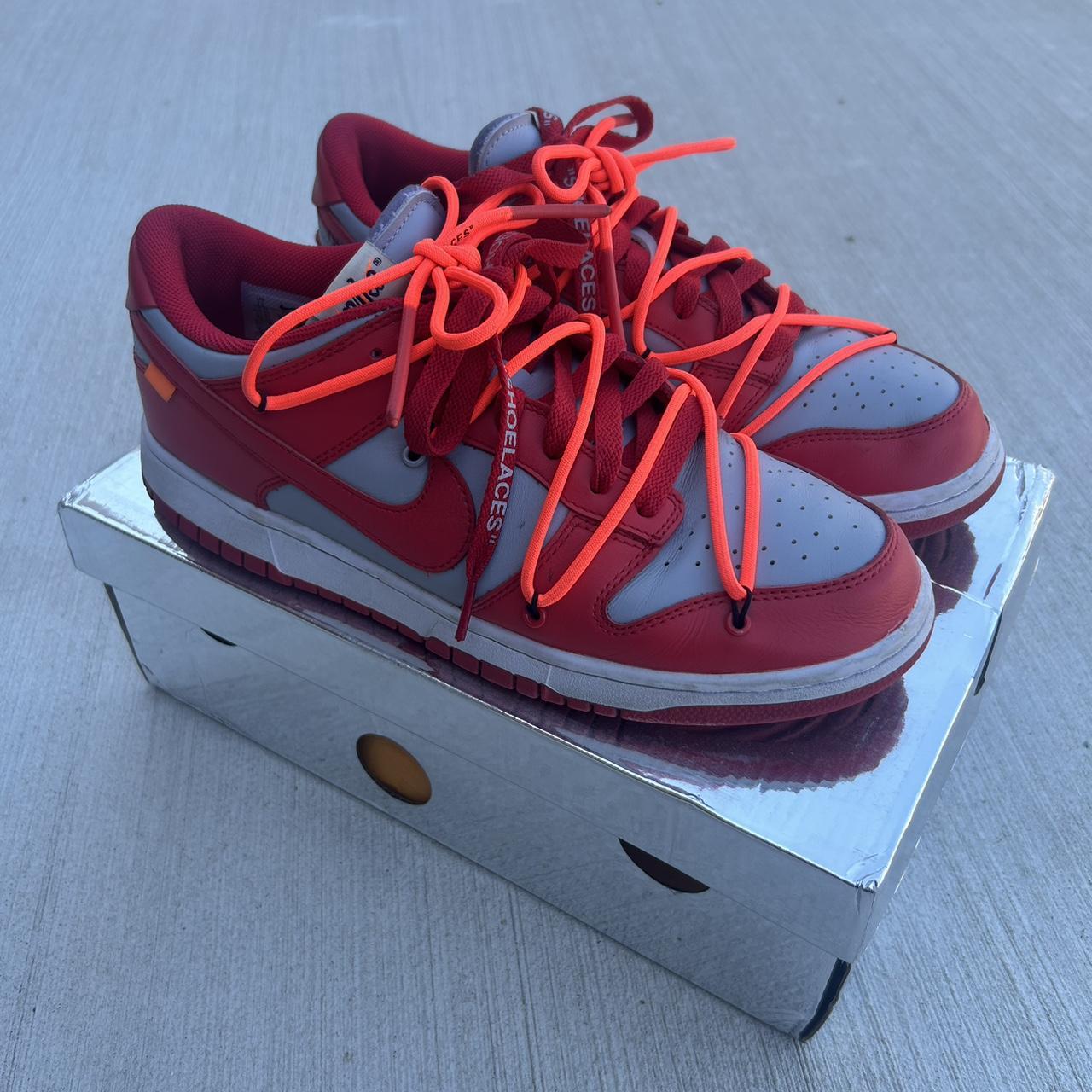 university red dunks off white