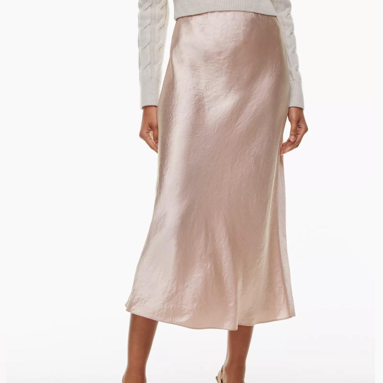 Aritzia silk skirt Depop