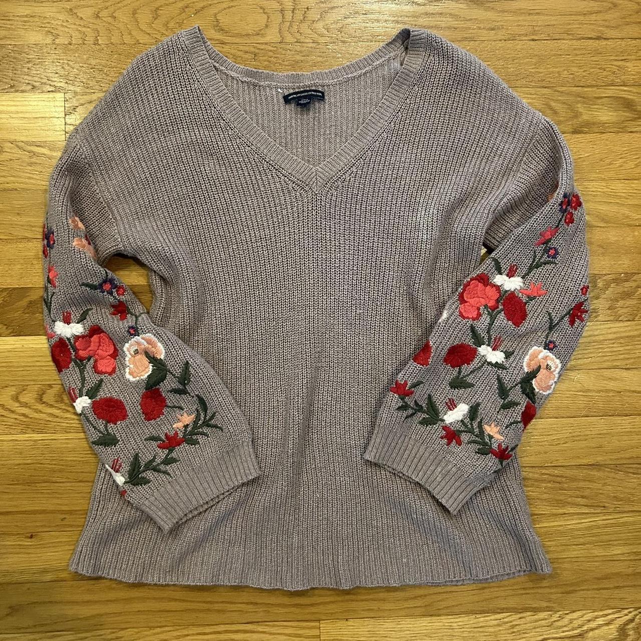 American eagle 2024 embroidered sweater