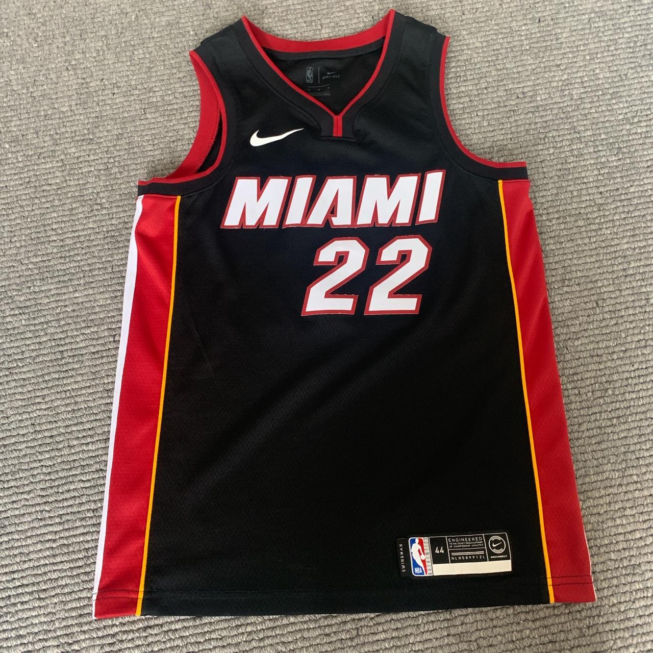 jimmy butler #22 miami heat jersey authentic nike,... - Depop