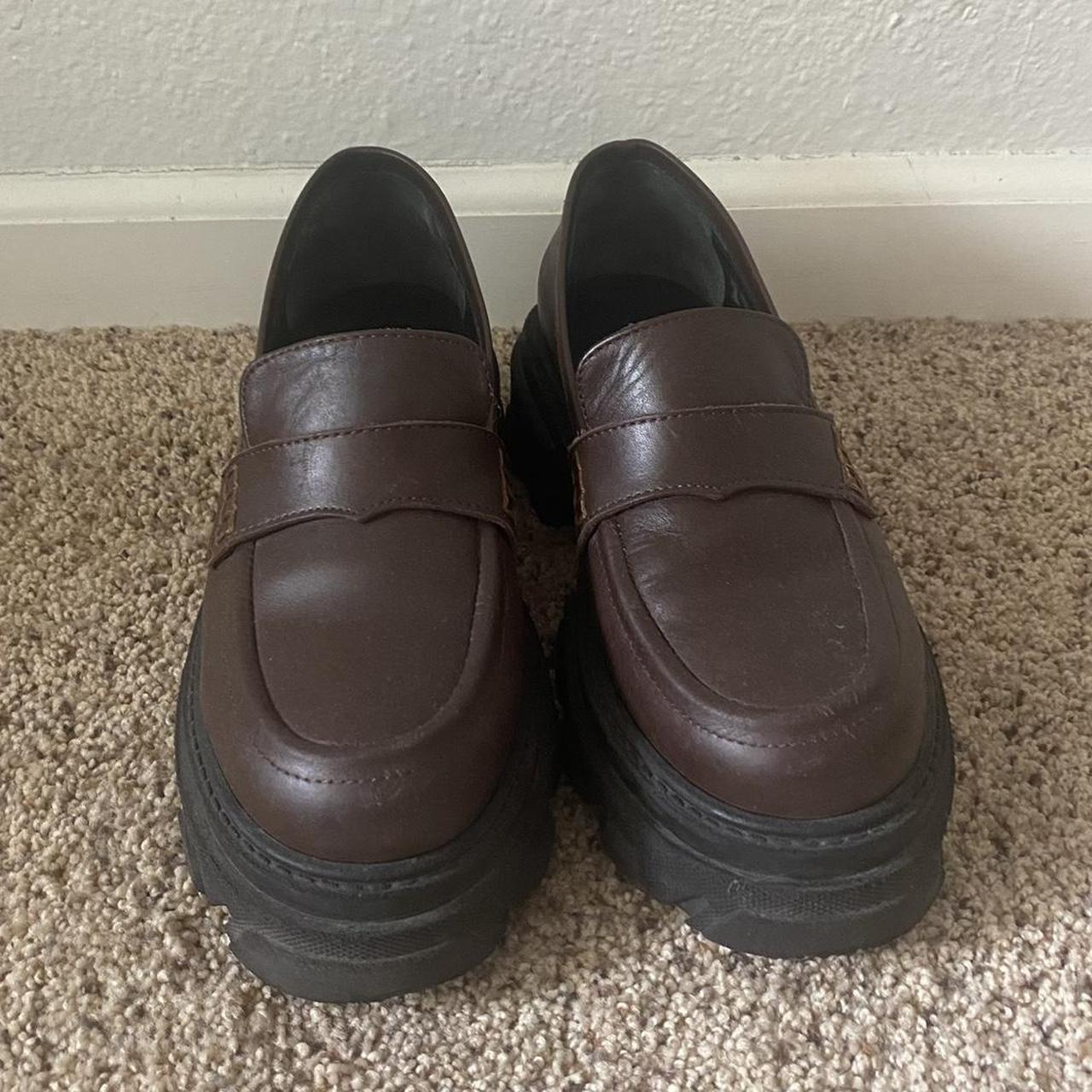 platform loafers brown