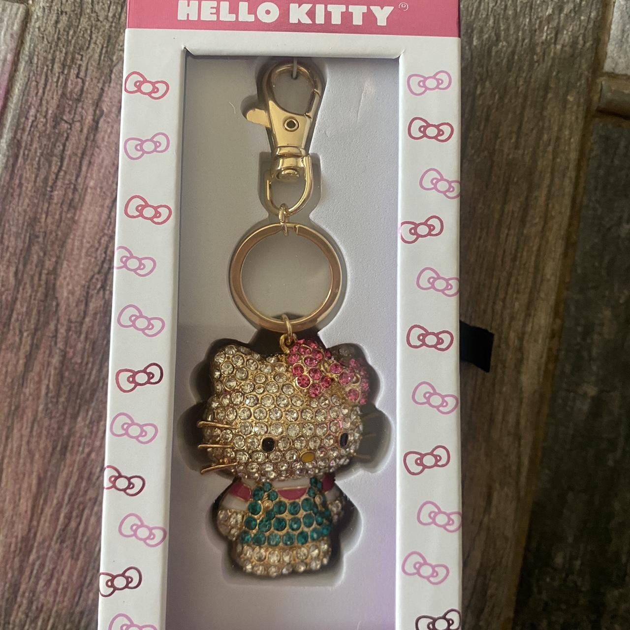 Cute hello kitty rhinestone keychain! Brand... Depop