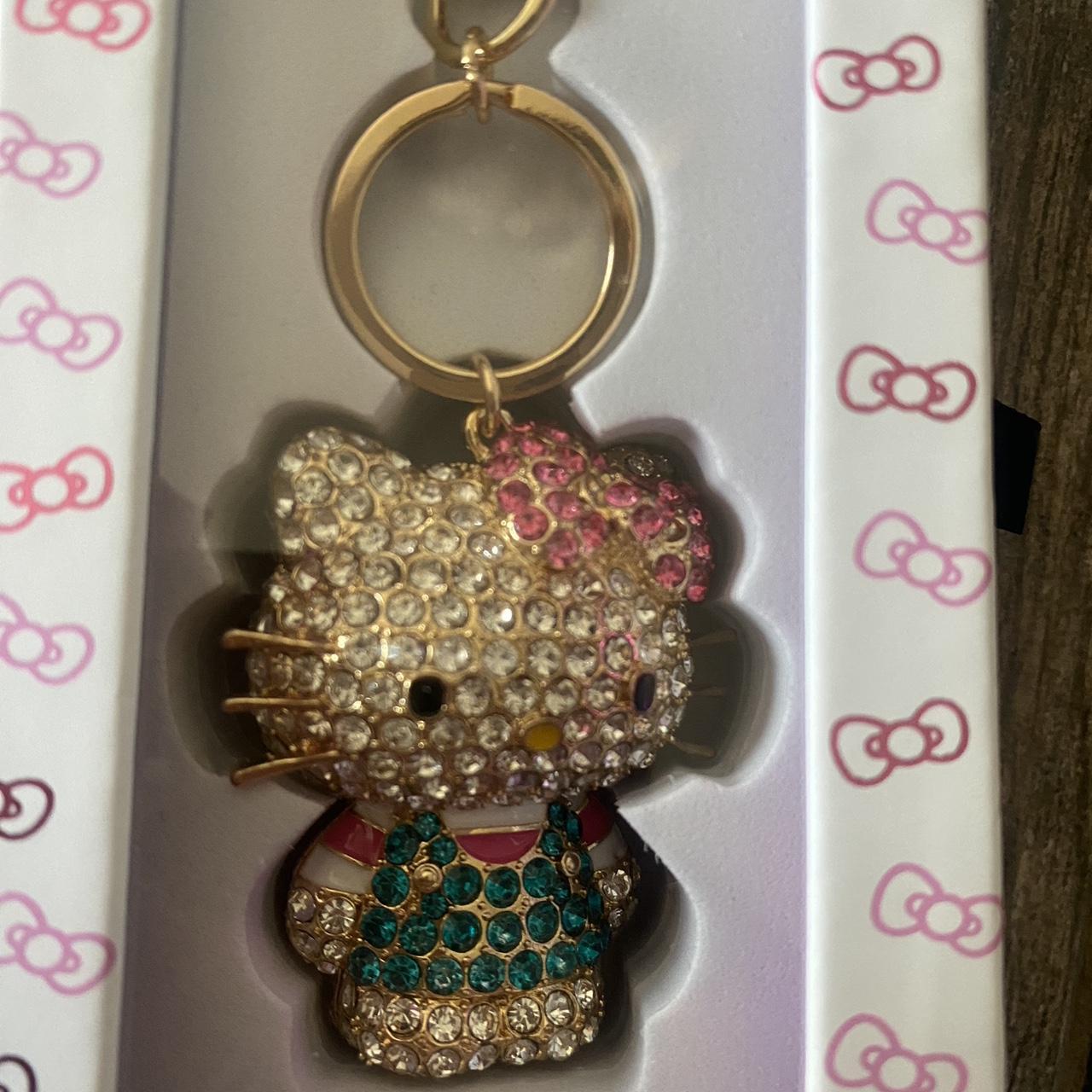 Cute hello kitty rhinestone keychain! Brand... Depop
