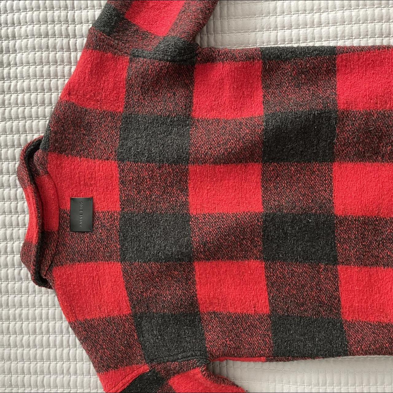 ANINE BING Bobbi Plaid Buffalo red and black shirt Depop