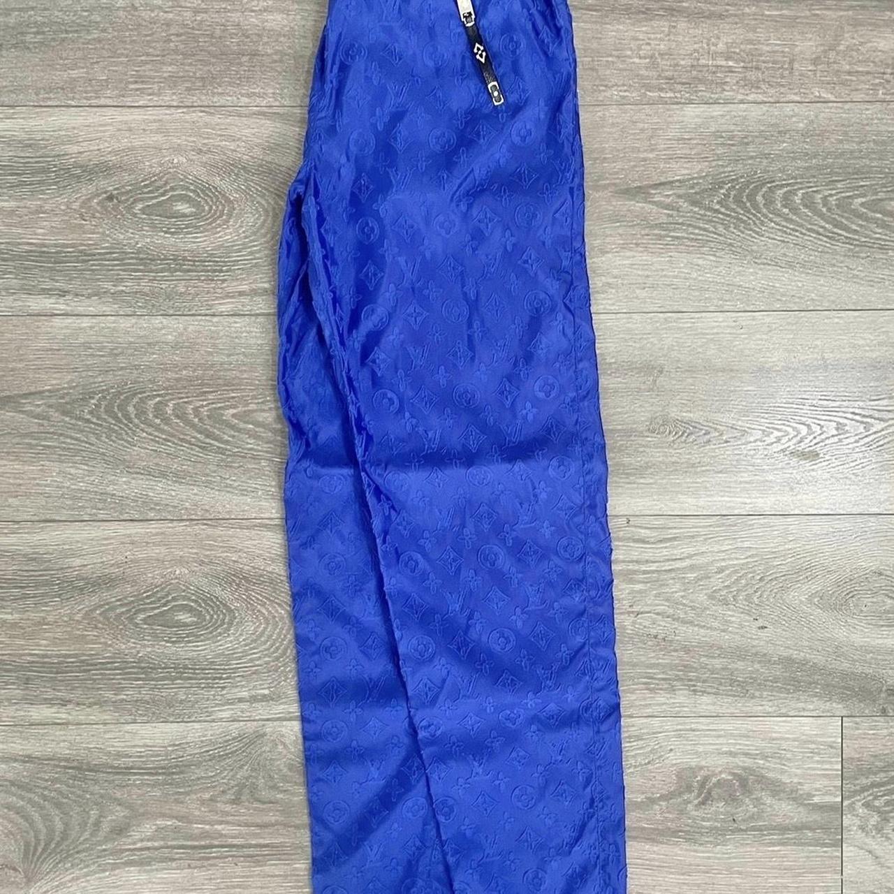 Louis Vuitton Blue Monogram Track Pants Brand - Depop