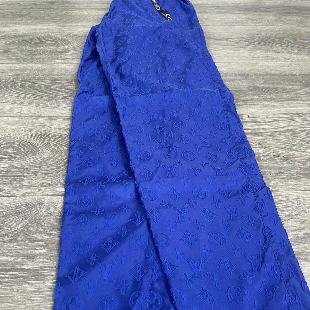 Louis Vuitton Blue Monogram Track Pants Brand - Depop