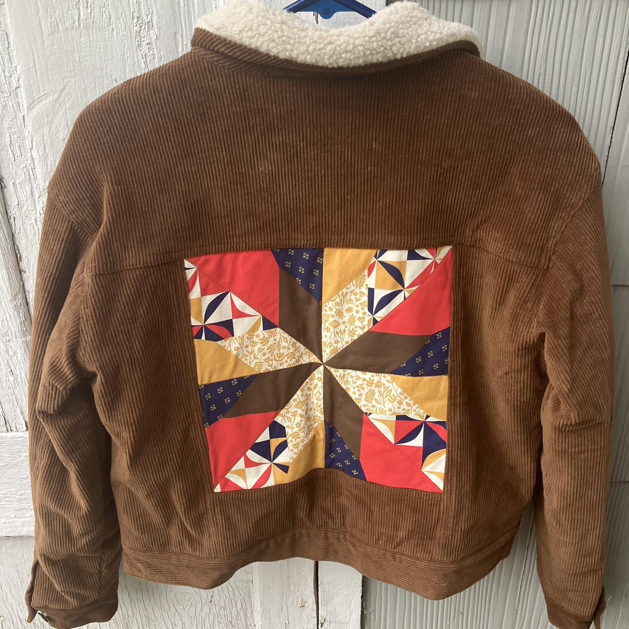 caterpillar brand corduroy sherpa jacket with cute... Depop