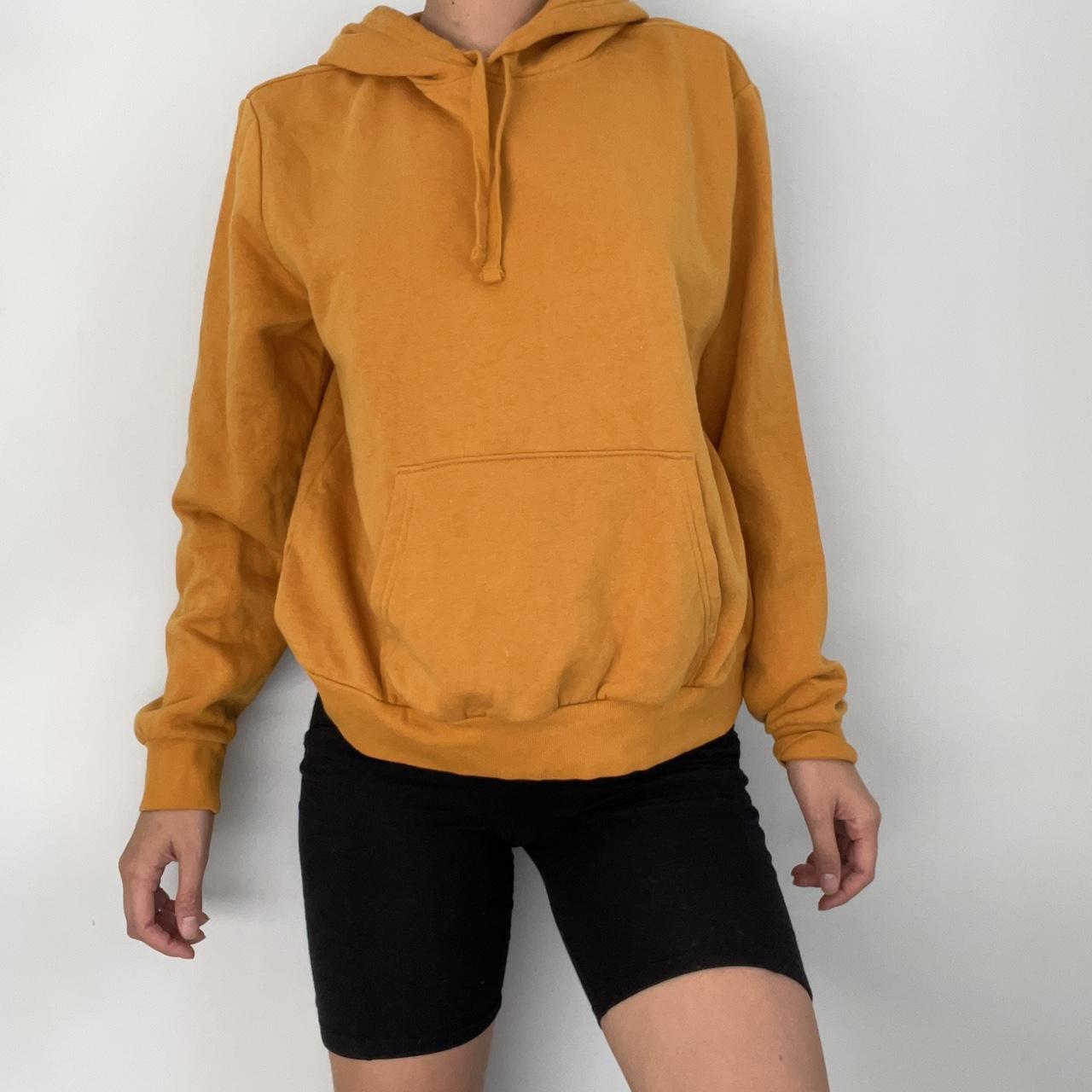 H M basic yellow orange women s hoodie In good Depop