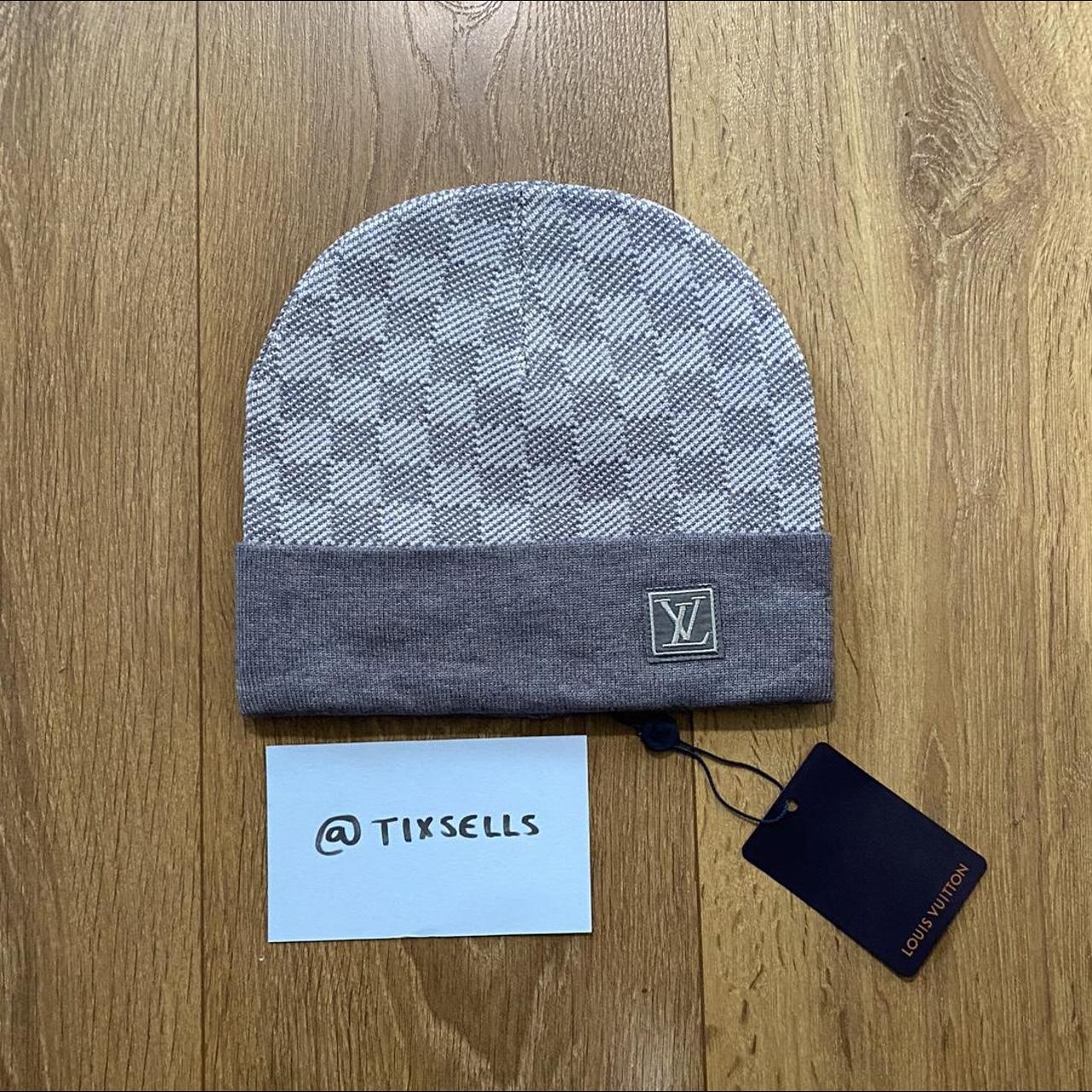 Louis Vuitton damier beanie hat cap lv - Depop