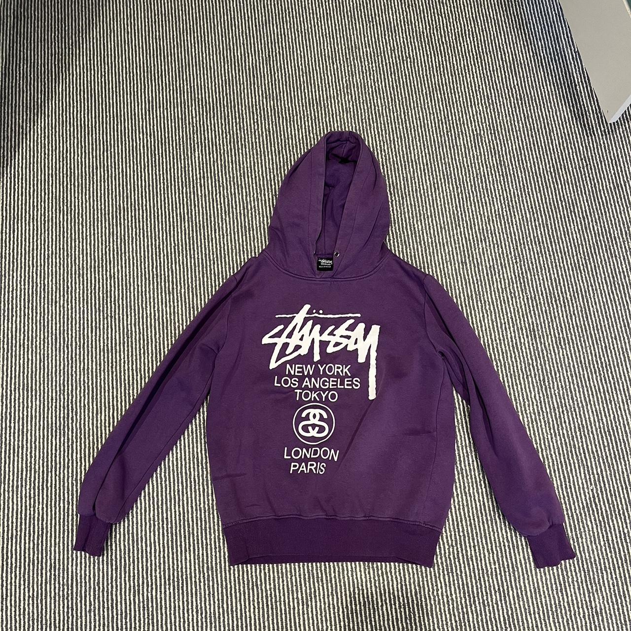 Apparel Stussy Stock Logo Hoodie Purple Stussy Hoodie Stüssy