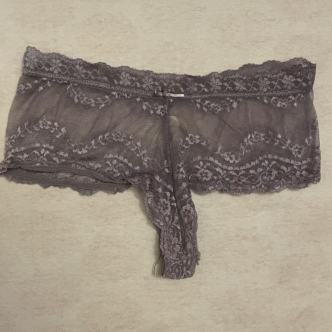 purple lace panties Charlotte Russe - Depop