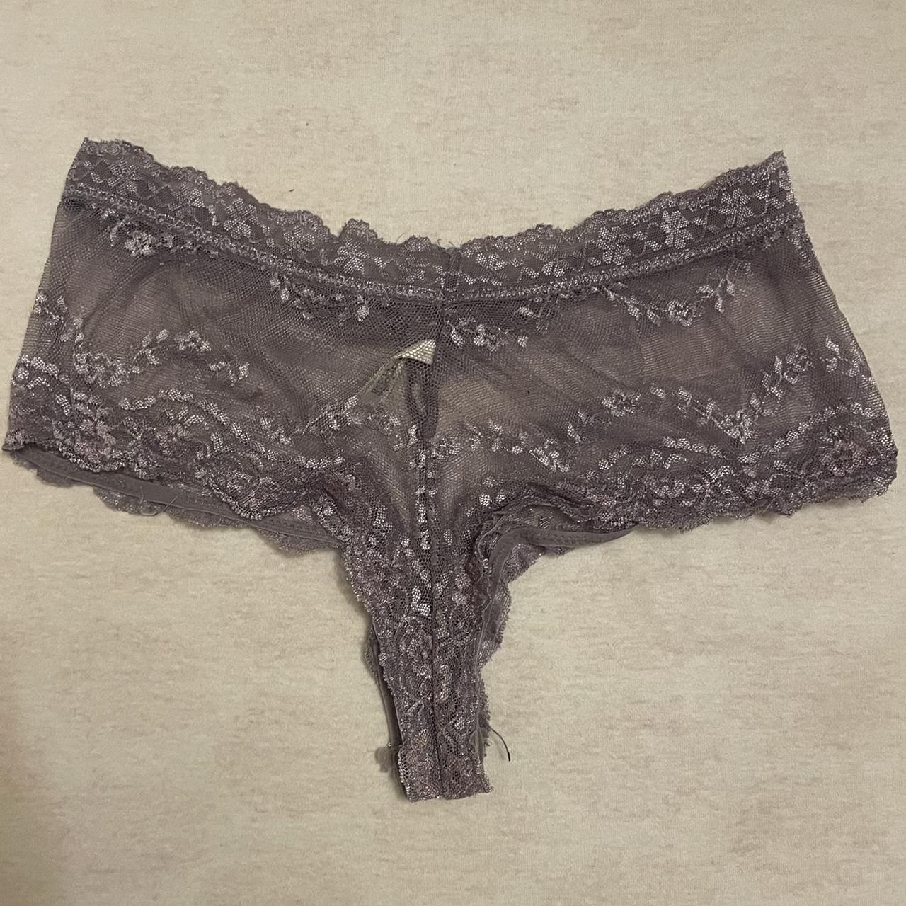 purple lace panties Charlotte Russe - Depop