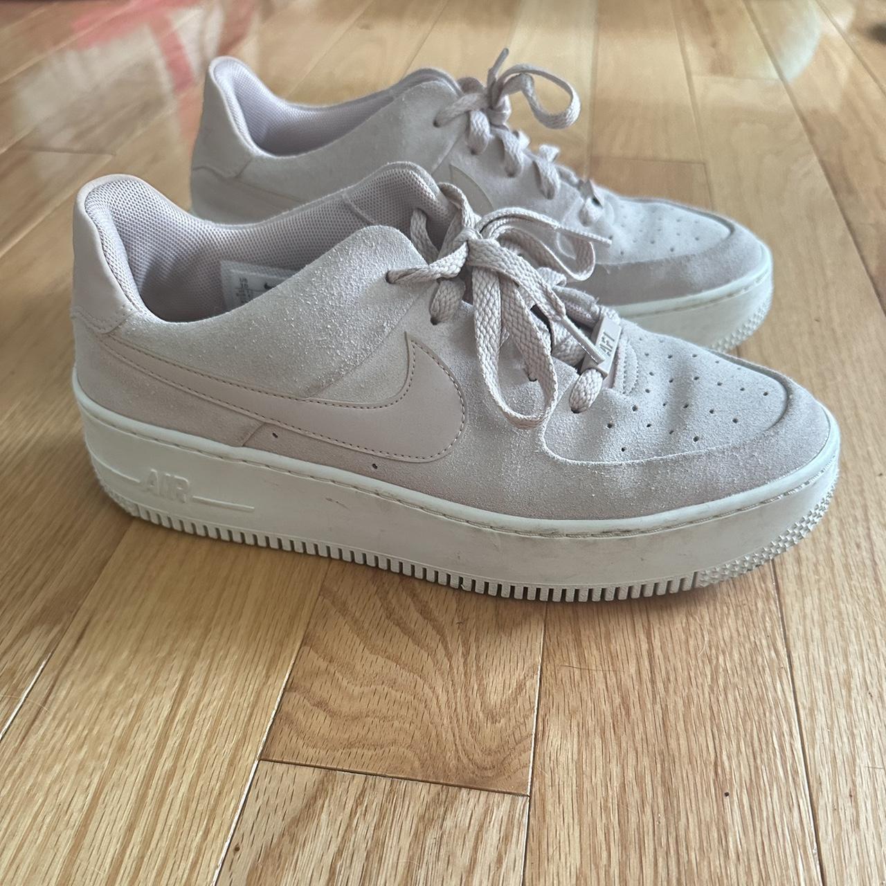 Nike Air Force 1 Light pink color hard to tell in. Depop