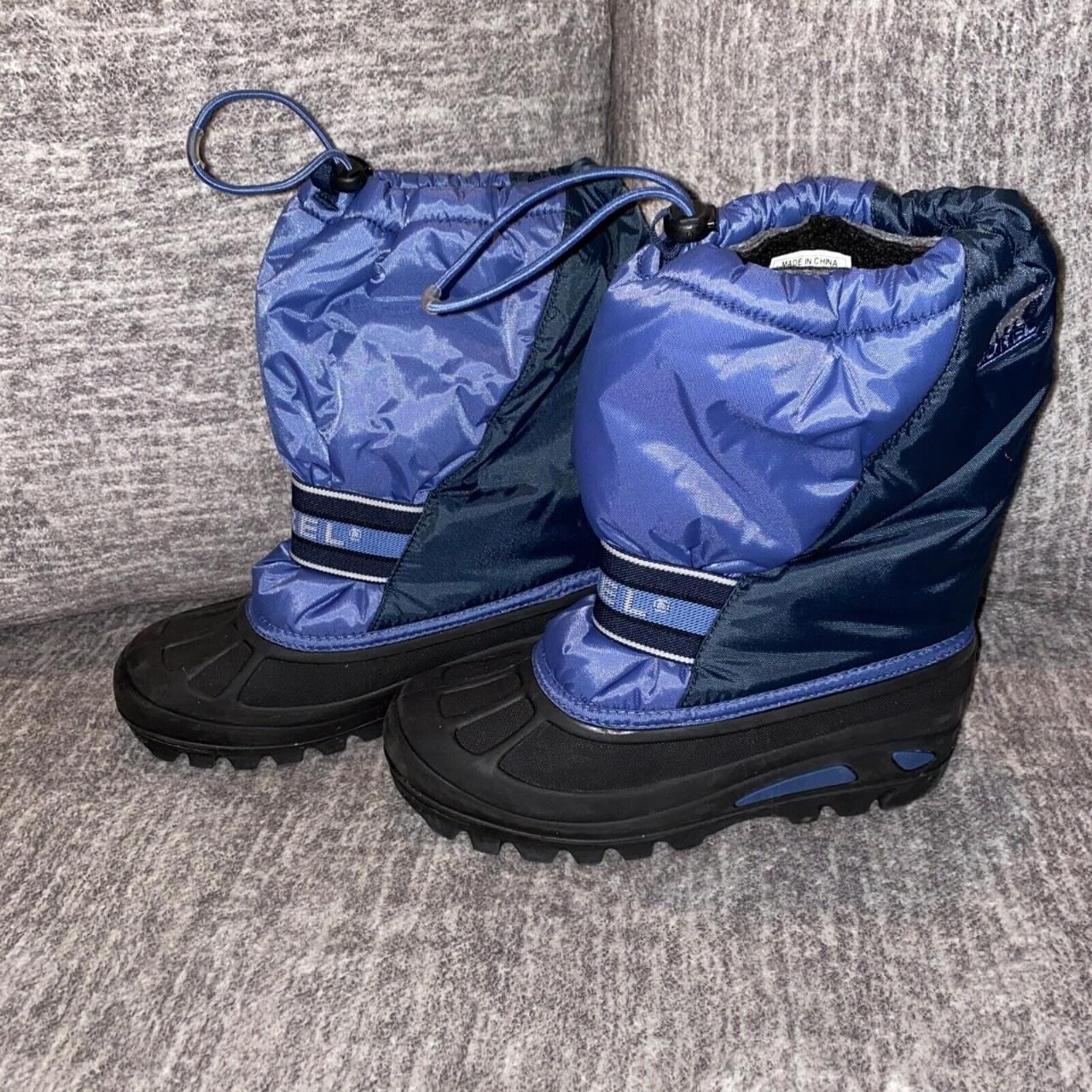 Sorel Winter Boots Warm Liner Size 5 Blue NY1799498... Depop