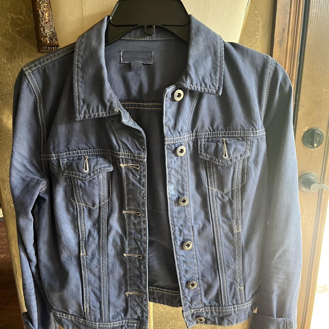 Halogen women’s denim jacket - Depop