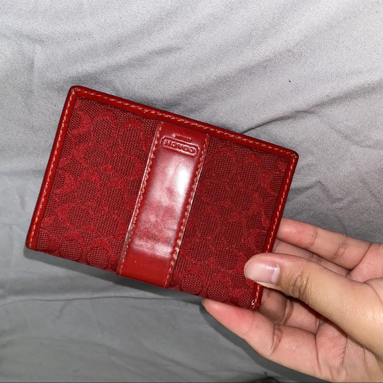 Red coach cardholder Depop