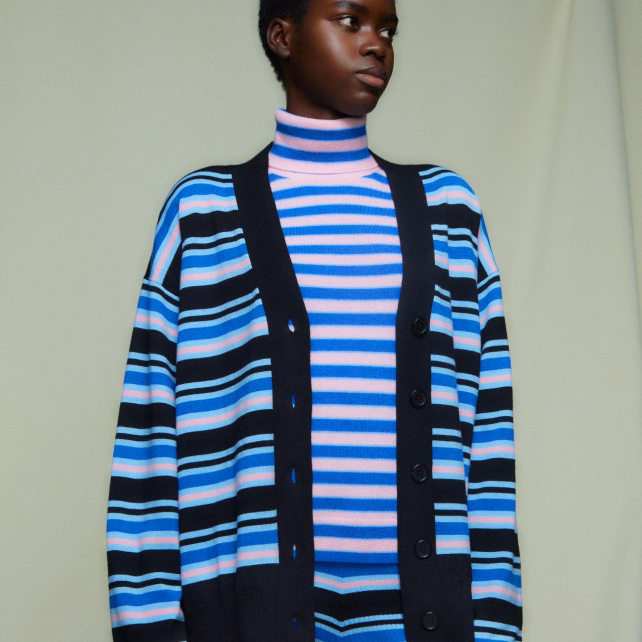 Tシャツ・カットソー Marni Polo Sweater In Dark Blue Cashmere Deep blue cashmere polo sweater with Marni appliqué | Marni