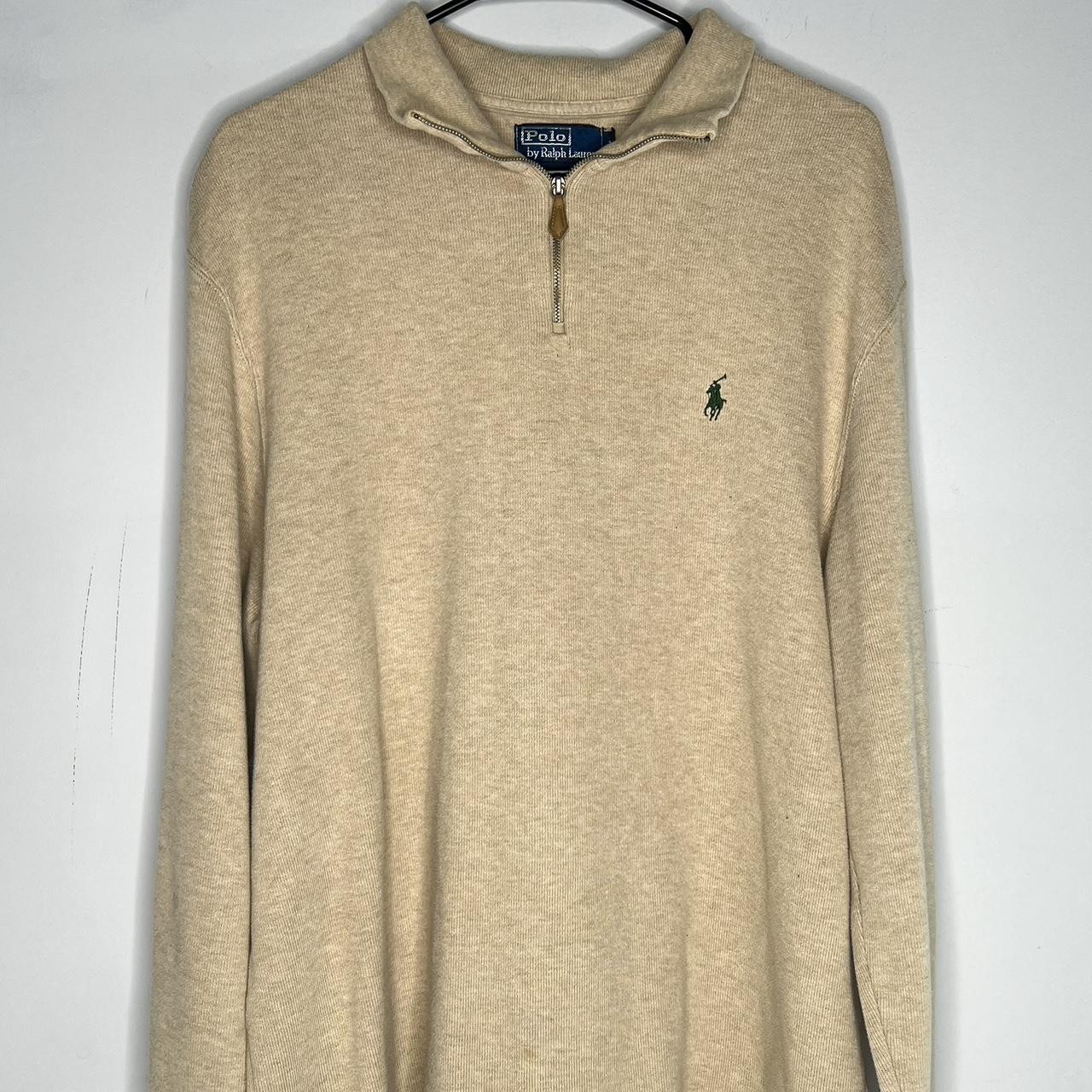 Beige NEW Ralph Lauren quarter zip Size XL New... - Depop