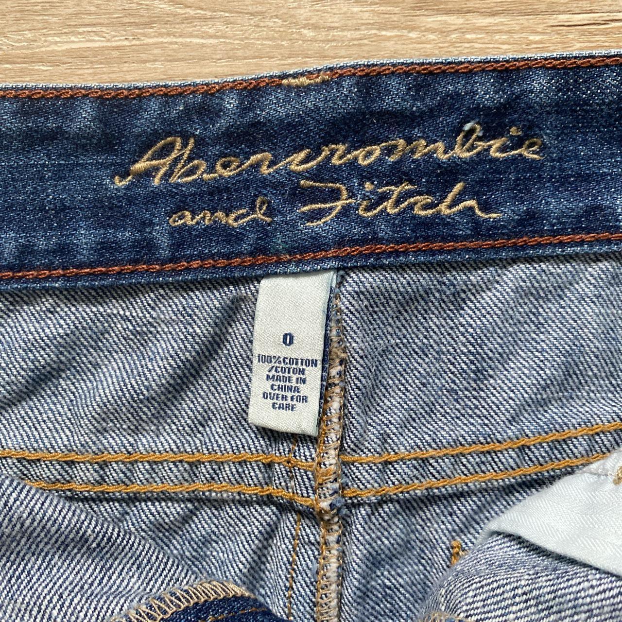 Low rise early 2000s denim miniskirt by Abercrombie... - Depop