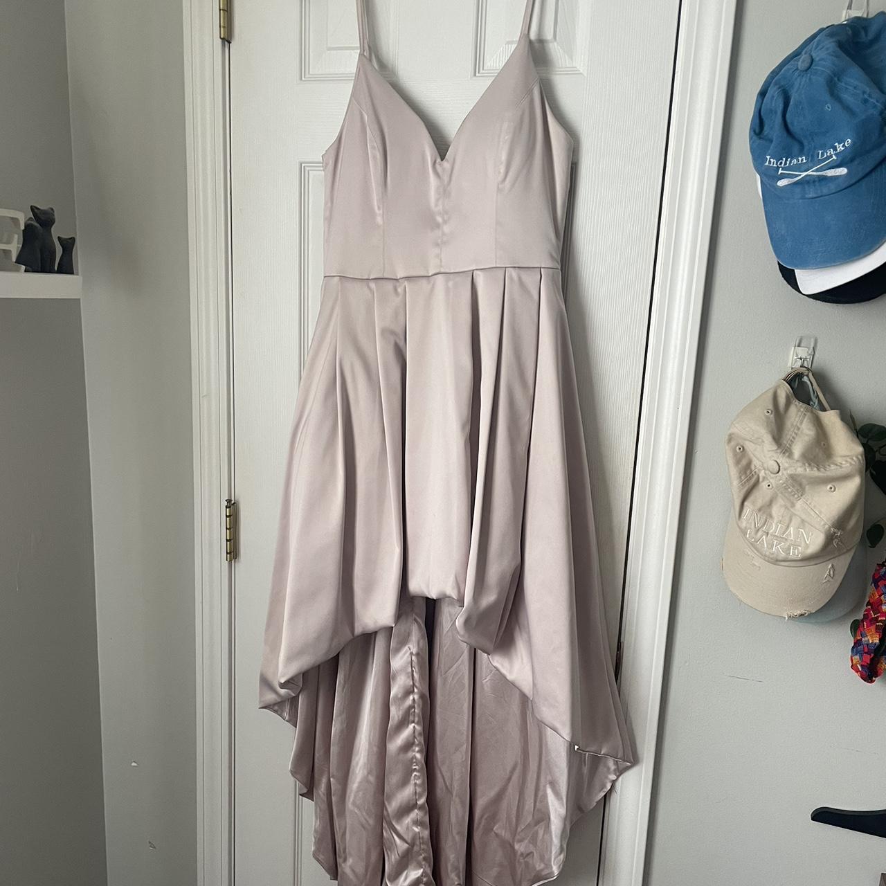 High low champagne pink prom dress from Macy’s prom... - Depop