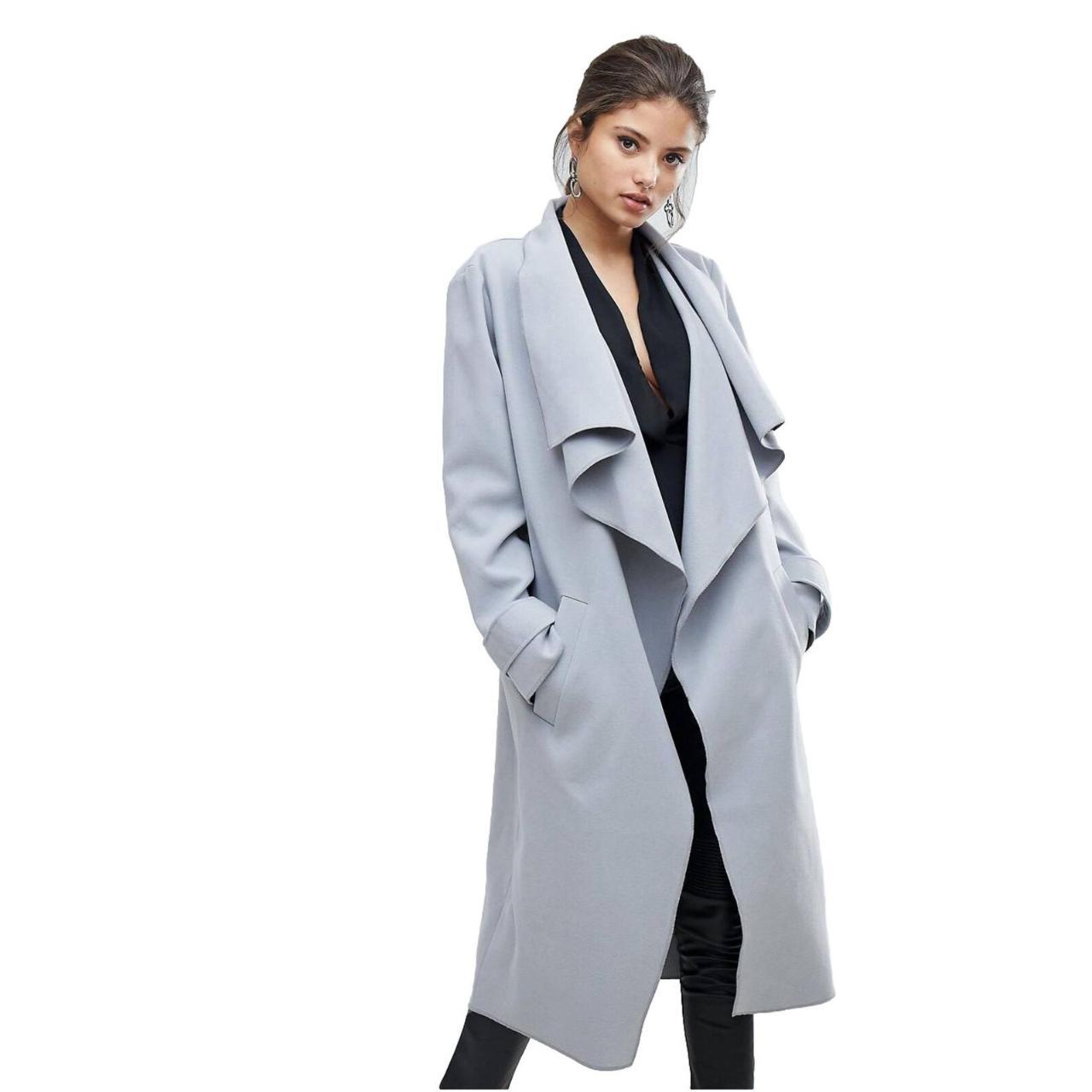 Grey waterfall hot sale duster coat