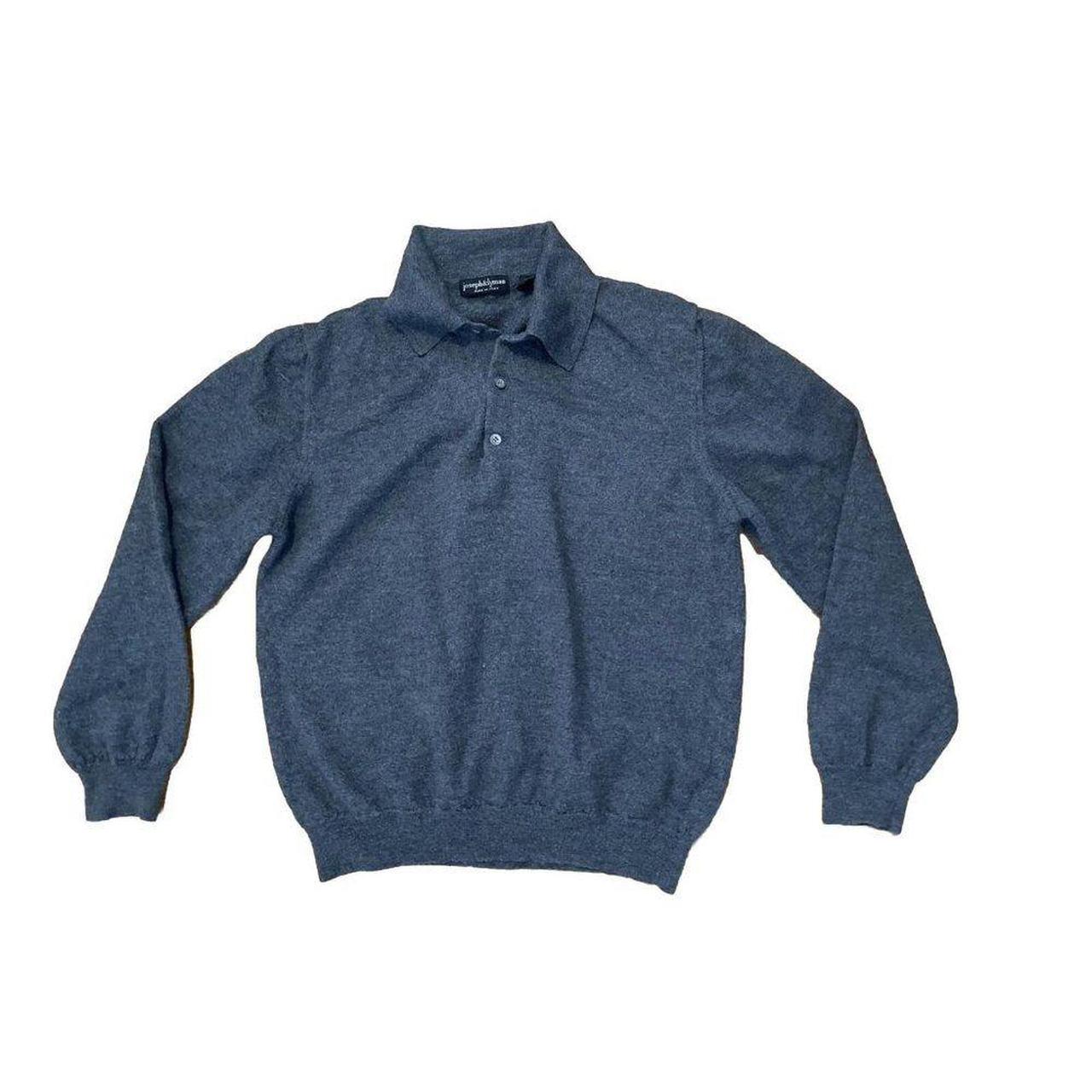 JOSEPH & LYMAN Italian Merino outlets Dark Blue Men's Polo Sweater Top