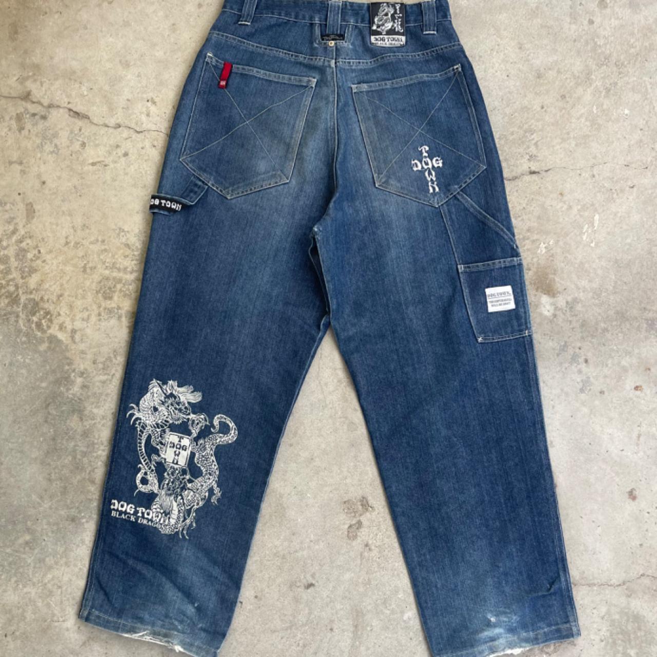 Vintage dog town baggy skate jeans - size 31 waist - Depop
