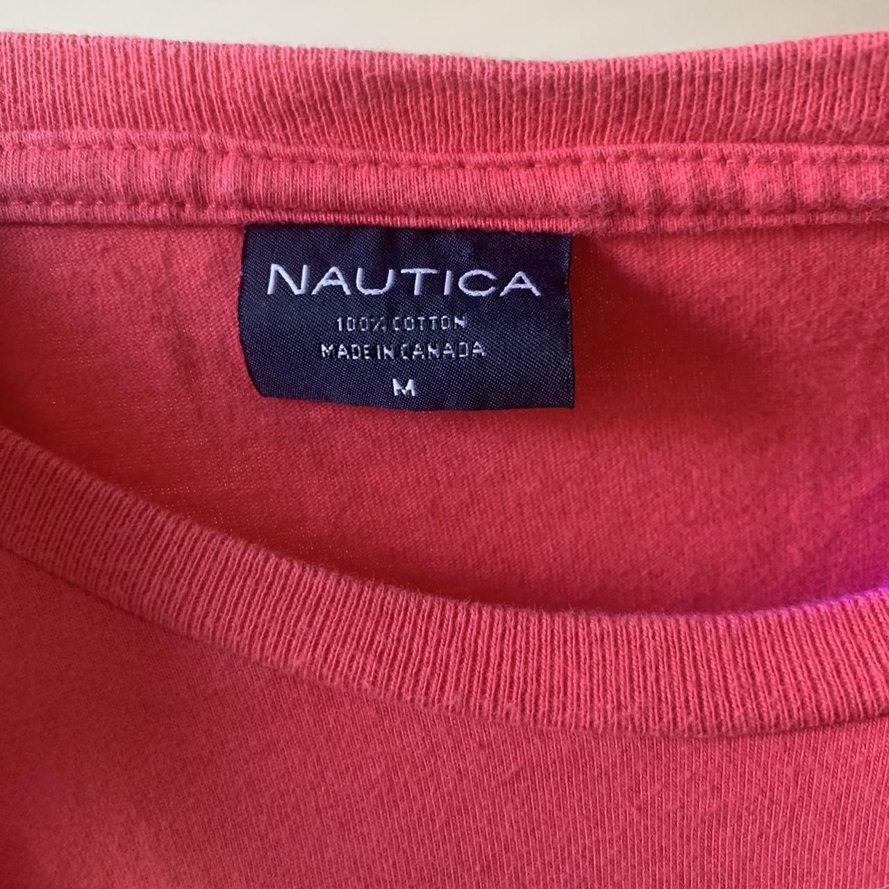 Nautica mens red graphic T-shirt. Size M , Width 