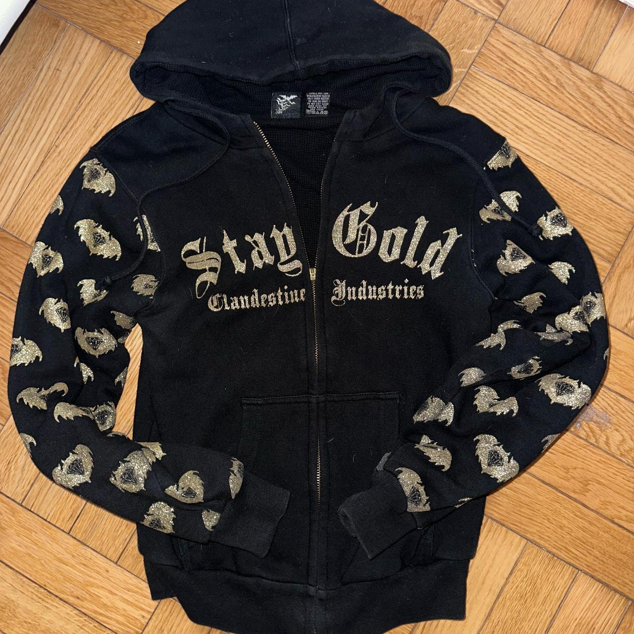 Gold and black hoodie hot sale