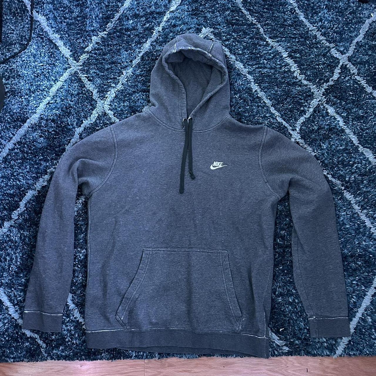 Dark Grey Nike Hoodie Size L Good condition Light... - Depop