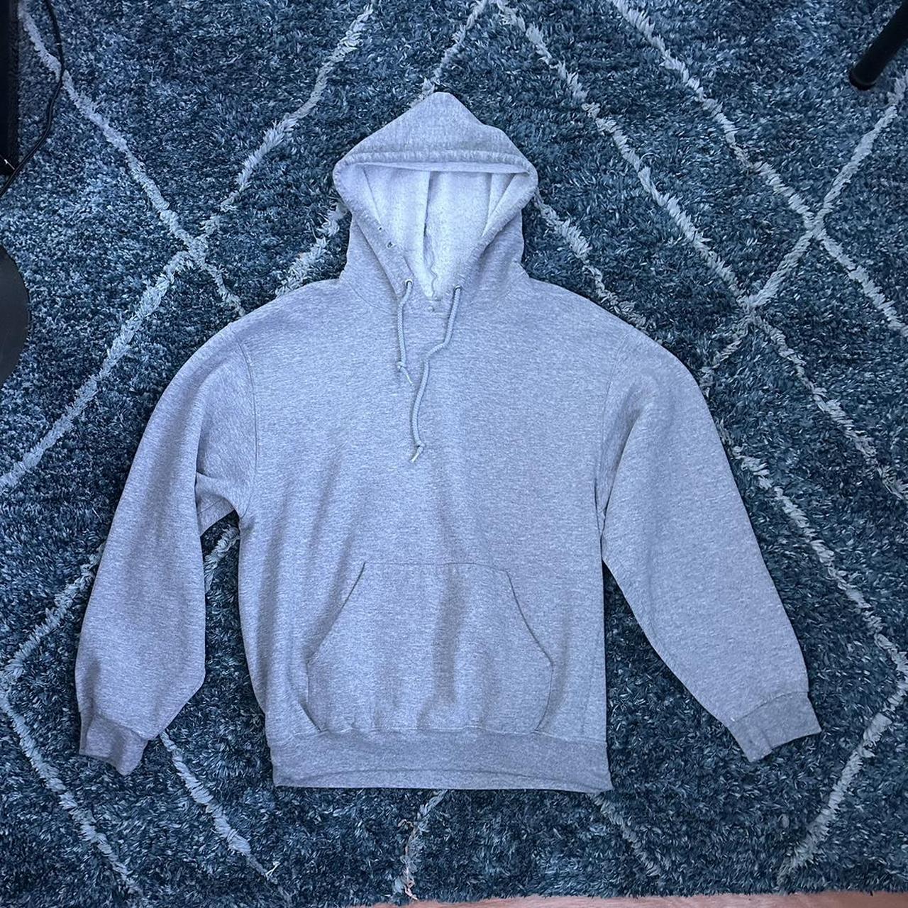 Blank Grey Hoodie • Size Large • Great condition,... - Depop