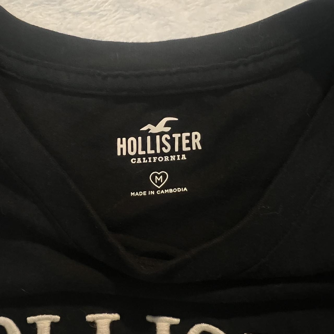 Hollister Black Fitted T-Shirt Size M - Depop