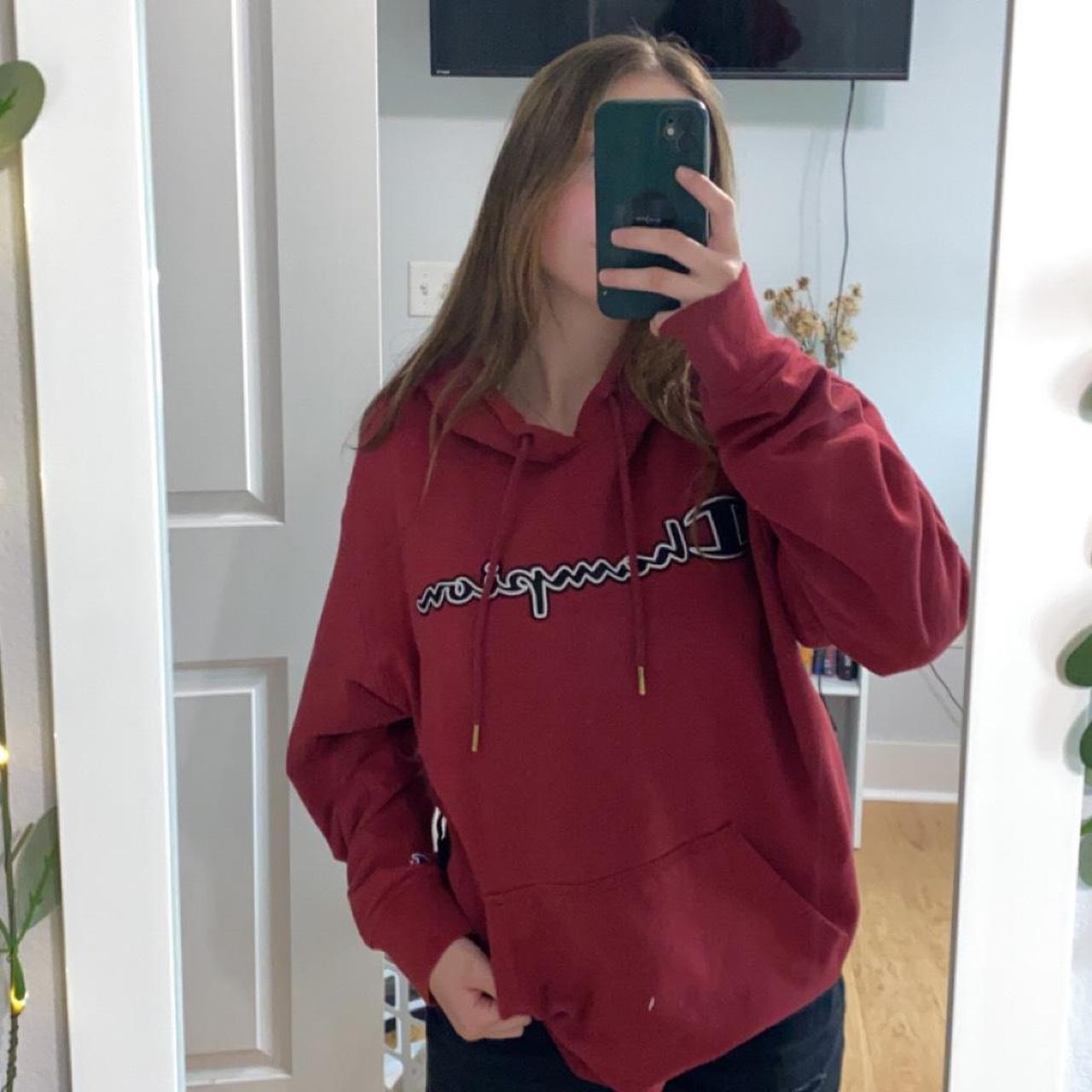 Champion hoodie cheap burgundy