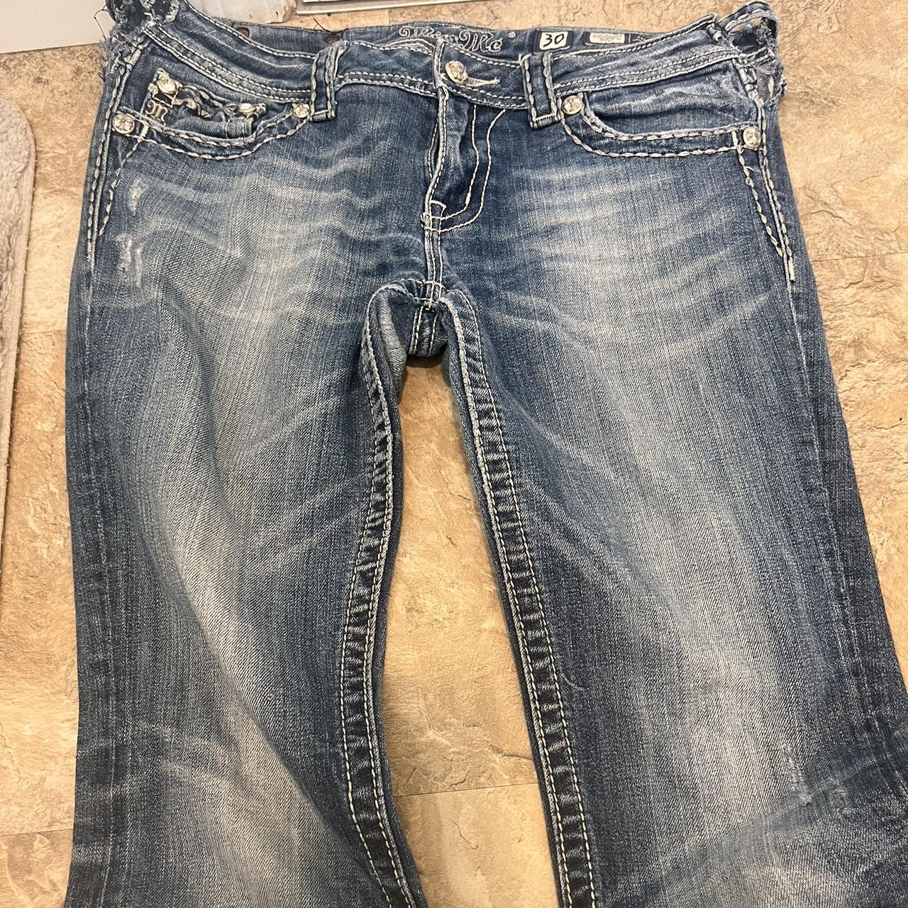 Miss Me Jeans Size 30 !! cuts on the hips and a... - Depop