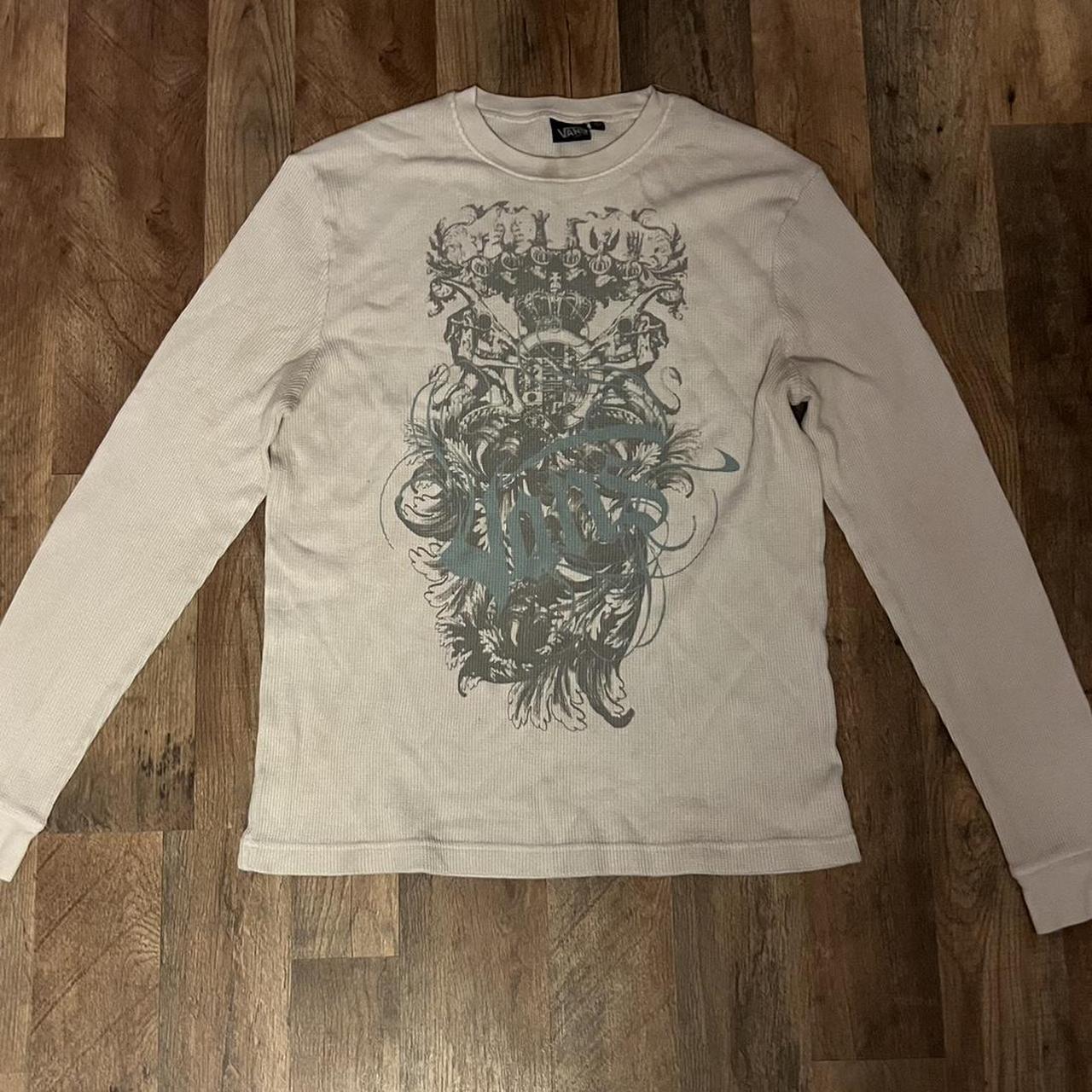 vans y2k grunge long sleeve thermal affliction... - Depop