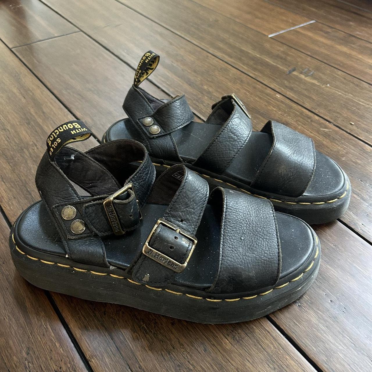 dr. marten sandals women’s size 8 some wear on the... Depop