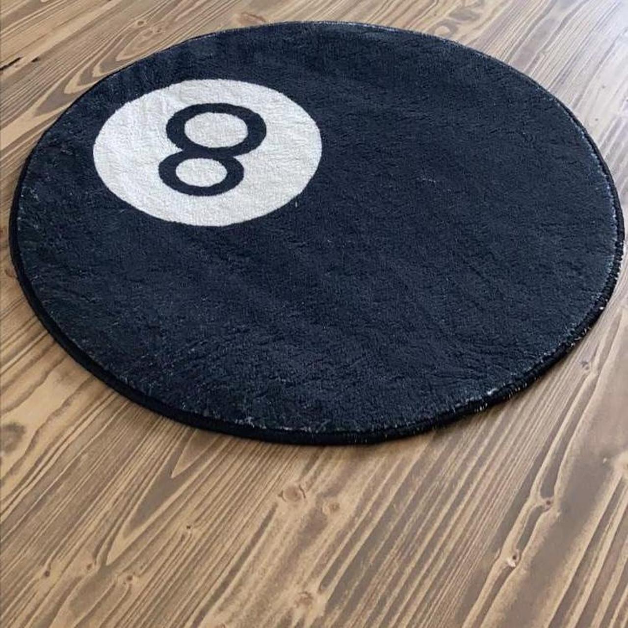 Black 8 ball rug size 60cm. Super cool addition to... - Depop