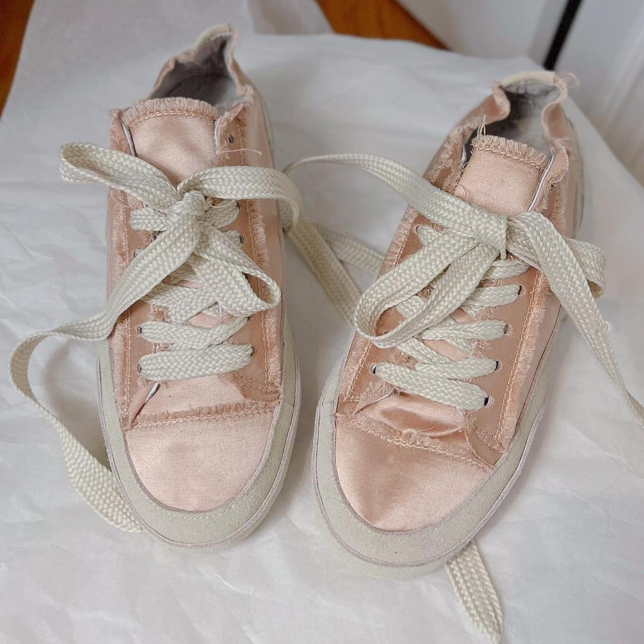 Satin store tennis shoes