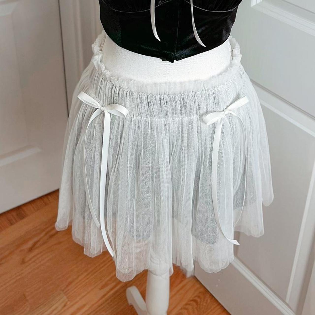 Black and white 2024 mini tutu skirt