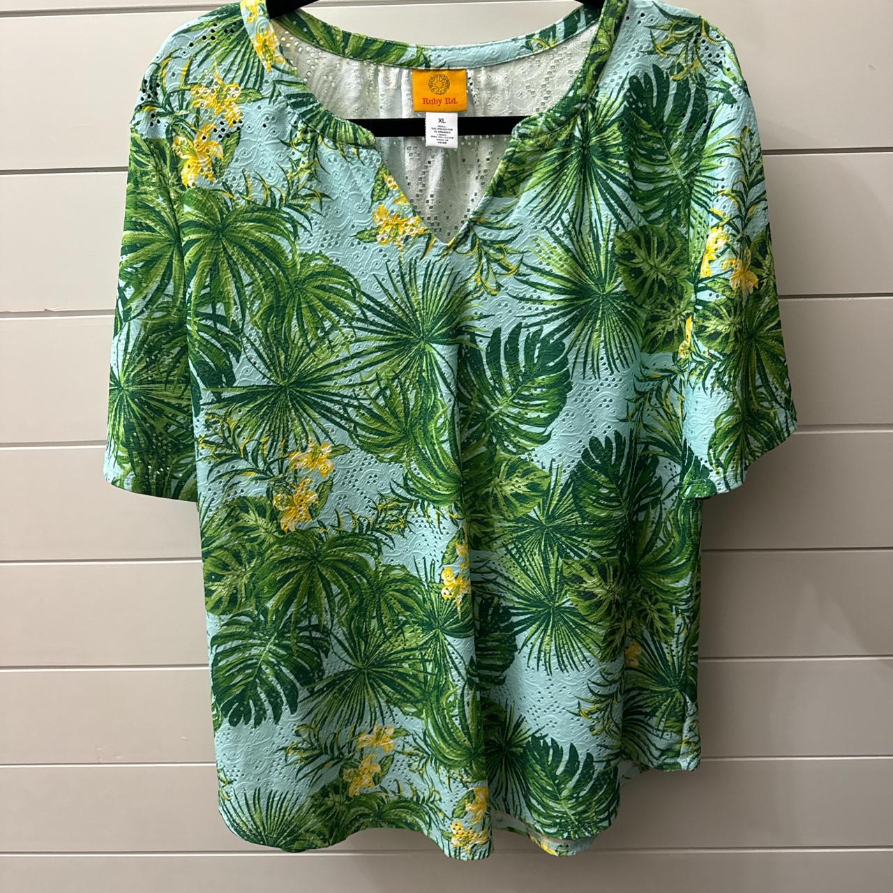 Ruby Rd. Women's Blouse - Green/Multi - XL – Ruby… - image 1