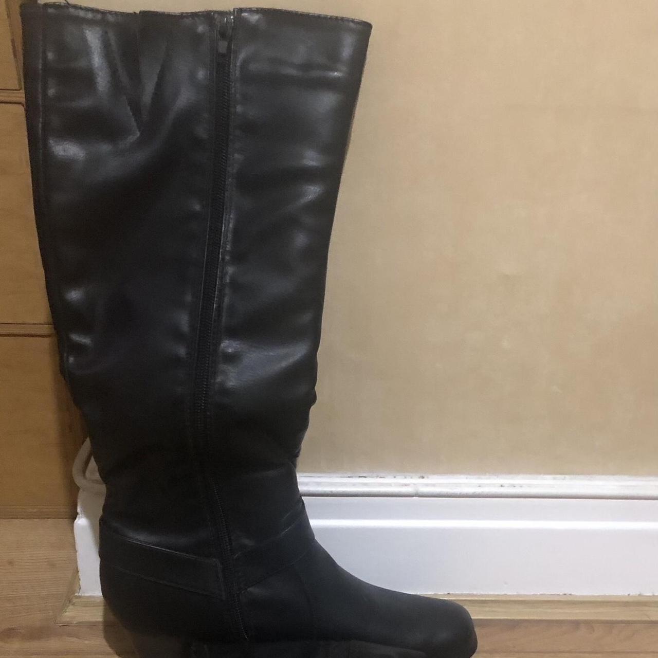 Boots, leather, knee high.Brand new - never worn.... - Depop