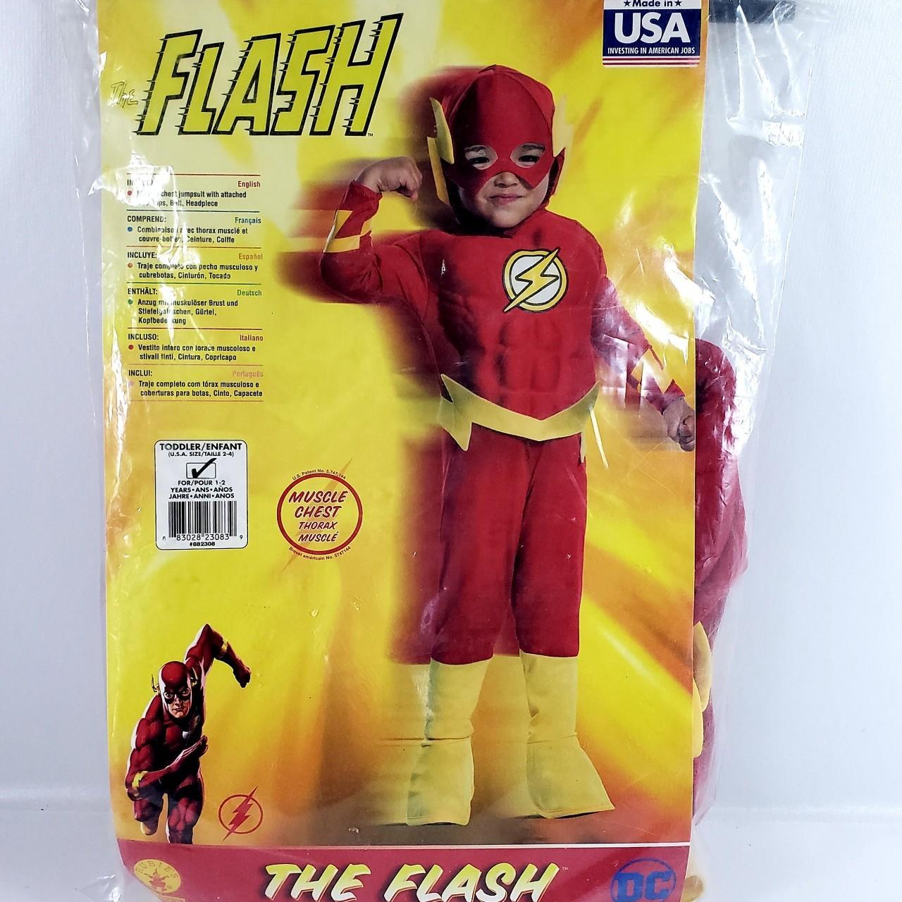 Deluxe Flash DC Comics Kids Padded Costume 882308L Deluxe Flash DC Comics Kids Padded Costume 882308L
