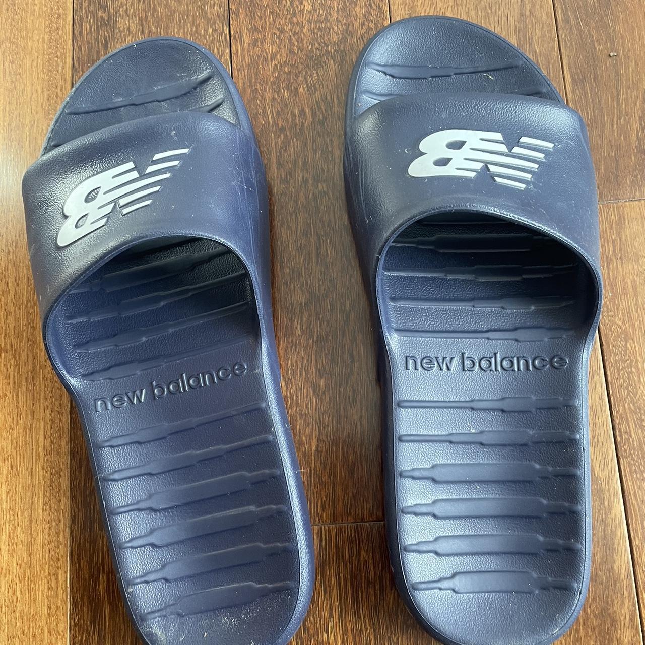 New balance slides •Shoe will be cleaned before... - Depop