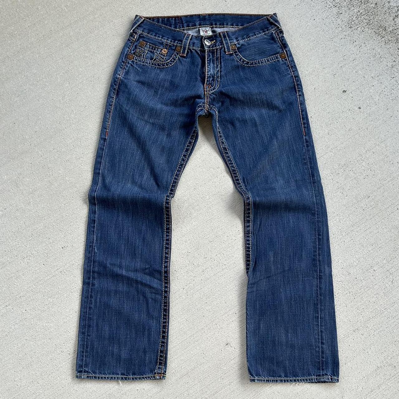 34/33 TRUE RELIGION Men’s Jeans Strait Leg With a... - Depop